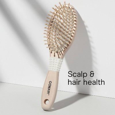 Conair Ceramic Wood Wooden Bristle Cushion Hair Brush - All Hair