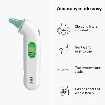 Braun ThermoScan 4+ Connect Ear Battery Health Thermometer
