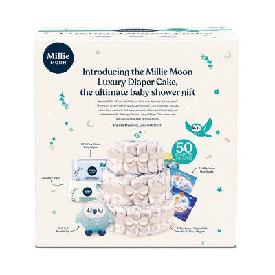 Millie Moon Luxury Diaper Cake - Size 1 - 50ct