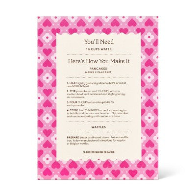 Valentine's Pink Chocolate Chip Pancake Mix - 12oz - Favorite Day