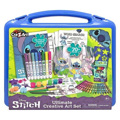 Disney Stich Ultimate Craft Art Set 70pc: Drawing & Coloring Kit with Paint, Markers, Crayons, Brushes