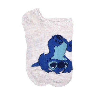 Girls' Disney Stitch No Show Socks - Pink S/M