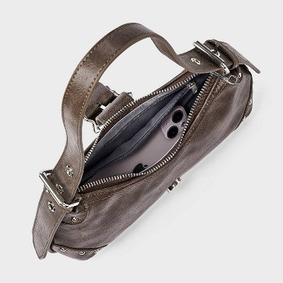 Curved Buckle Shoulder Bag - Wild Fable Brown