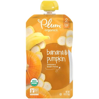 Plum Organics Baby Food Stage 2 Pumpkin & Banana 4oz