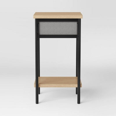 Fabric Bin Dorm Side Table Black Frame - Room Essentials (LOCAL PICKUP ONLY)