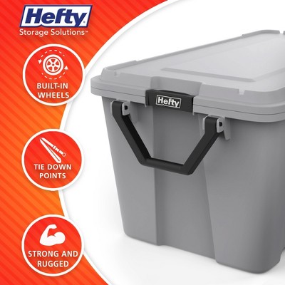 Hefty 50gal MAX PRO Storage Tote Alloy Gray (LOCAL PICKUP ONLY)