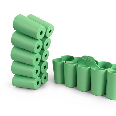 Sili-Seedlings 2pk 10 cell Seed Starter Silicone Outdoor Planter Jade Green