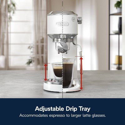 DeLonghi Dedica Duo Espresso and Cold Brew Machine with Milk Frother for Hot & Iced Coffee, Cappuccinos, Lattes & More Vanilla