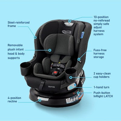 Graco EasyTurn 2-in-1 Convertible Car Seat - Cyran (LOCAL PICKUP ONLY)