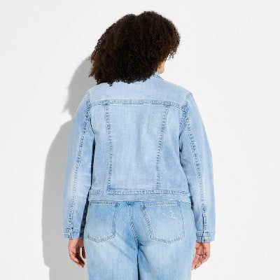 Women's Denim Shrunken Jacket - Wild Fable Light Blue XXL