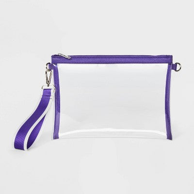 Game Day Clear Wristlet Clutch - Wild Fable Purple