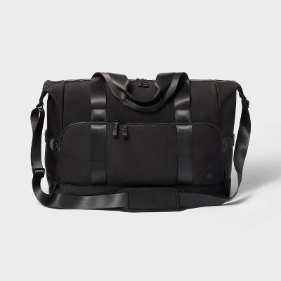 Faux Neoprene Weekender Bag - All In Motion Black: Travel Carry On