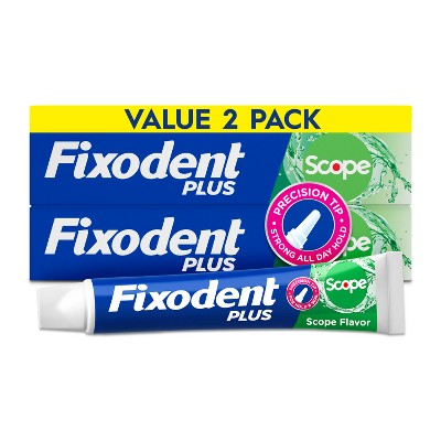 Fixodent Plus Scope Precision Hold & Seal Denture Adhesive - 2.0oz/2pk
