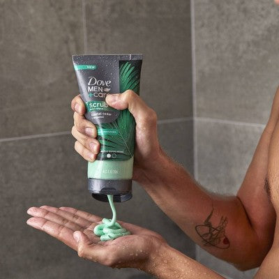 Dove Men+Care Body & Face Scrub with Plant-Based Moisturizers - Coastal Cedar & Bergamot - 9oz
