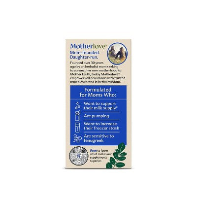 Motherlove More Milk Moringa Vegan Capsules - 60ct Non-GMO Capsules