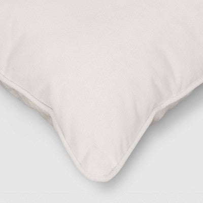 18"x18" Reversible Velvet Pillow Ivory/Khaki - Threshold