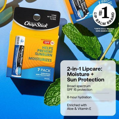 Chapstick Moisturizer Lip Balm - Original - SPF15 - 7ct