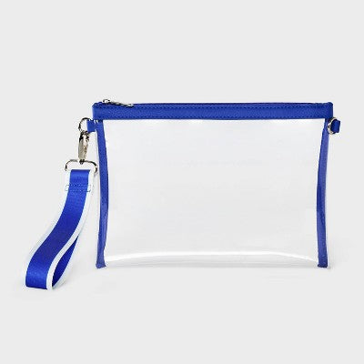 Game Day Clear Wristlet Clutch - Wild Fable Blue