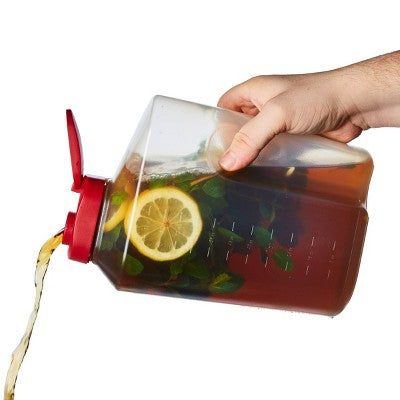 GoodCook Plastic Beverage Dispenser Bottle - 3 Quart - Red: Portable Beverage Server
