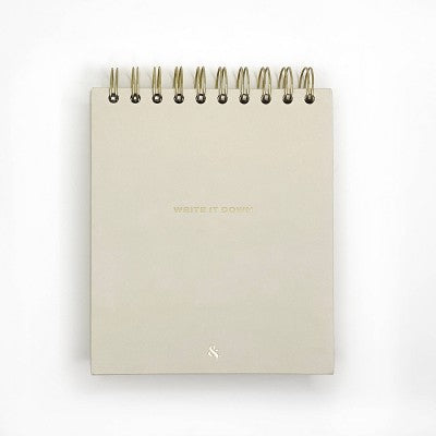 Desktop Ruled 1 Subject Spiral Notepad Write It Down Cream - Wit & Delight