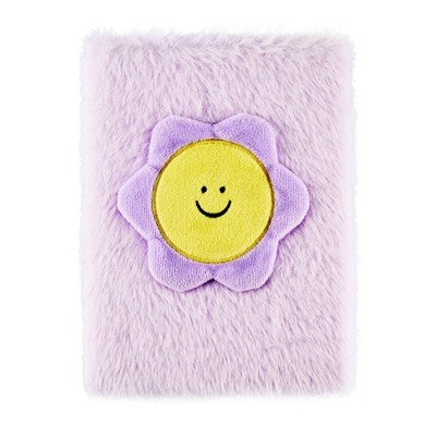 Lena + Liam 5"x7" Purple Furry Plush Flower Bound Journal