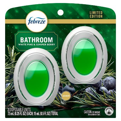 Febreze Bathroom Air Freshener - White Pine & Juniper Berry - 2ct