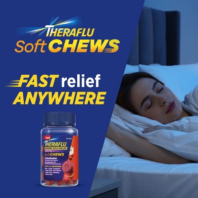 Theraflu Severe Cold Relief Nighttime Soft Chews - Apple Cinnamon - 20ct