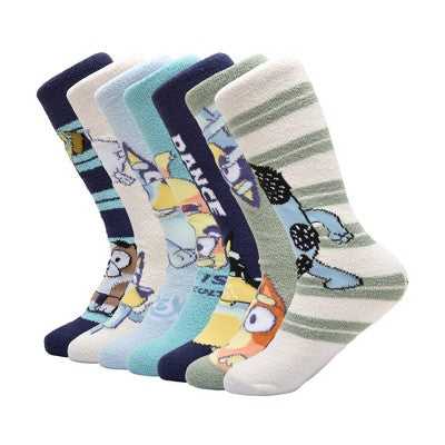 Men's Bluey Cozy Socks - Oatmeal 6-12