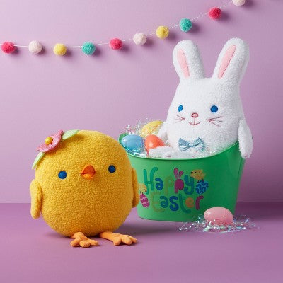 10"x16" Oval Plastic 'Happy Easter' Tub Green - Spritz