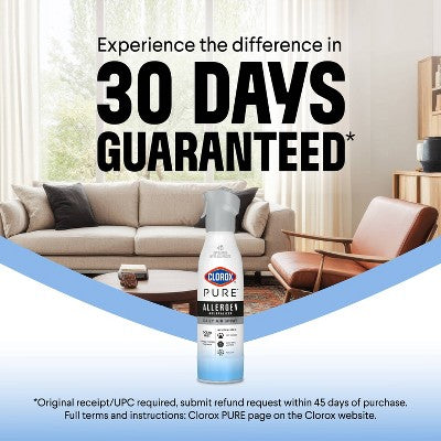 Clorox PURE Allergen Neutralizer Daily Air Spray Air Fresheners Ocean Mist - 8oz: Non-Toxic, Liquid Spray, 1-Pack