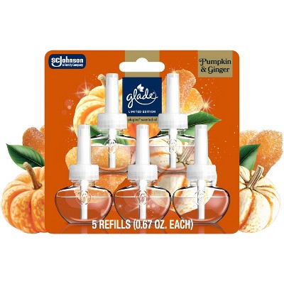 Glade PlugIns Scented Oil Air Freshener - Pumpkin & Ginger - 3.35 fl oz/5ct