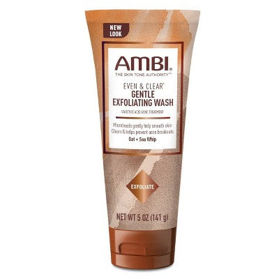 Ambi Skincare Even & Clear Exfoliating Wash - Scented - 5oz: Paraben-Free, Contains Salicylic Acid, Normal Skin