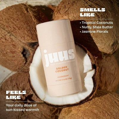Juus Aluminum-Free Serum Deodorant Stick - Golden Coconut - 2.6oz: Paraben-Free, Under Arm Use