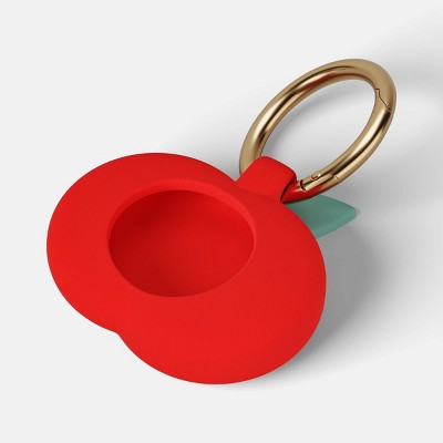 AirTag Keychain - heyday Cherries Red: Silicone Carabiner Holder