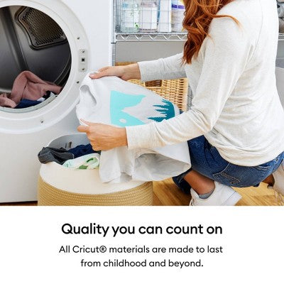 Cricut 3' Smart Iron-On Vinyl - White: Heat Transfer Vinyl, PET Material, 12" Width, 36" Length
