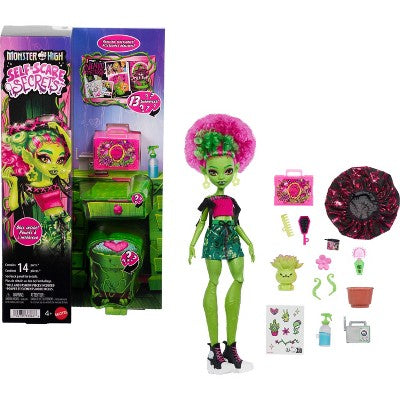 Monster High Self-Scare Secrets Venus McFlytrap Fashion Doll with 13 Realistic Accessories