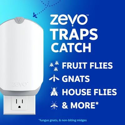 Zevo Flying Insect Indoor Light Fly Trap Starter Kit - 1 Trap + 3 Refills