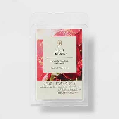 6ct Island Hibiscus Scented Wax Melts 2.5oz - Threshold