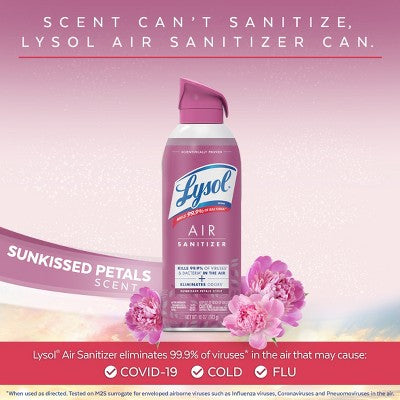 Lysol Air Sanitizing Spray - Sunkissed Petals - 10oz/2pk