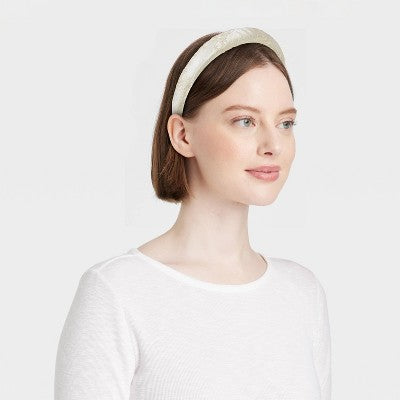 Lace Padded Floral Headband - A New Day Ivory