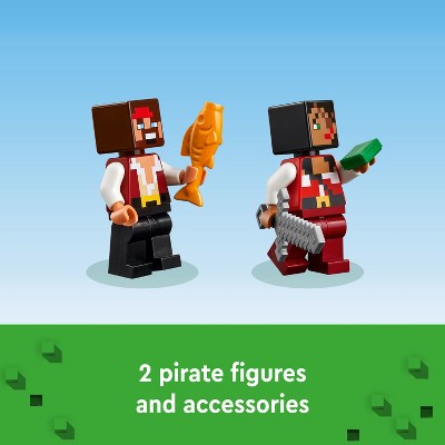 LEGO Minecraft The Pirate Ship Voyage Boat Toy Playset 21259