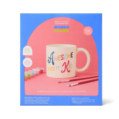 Father's Day Craft Ceramic Mug Painting Activity Kit - Mondo Llama