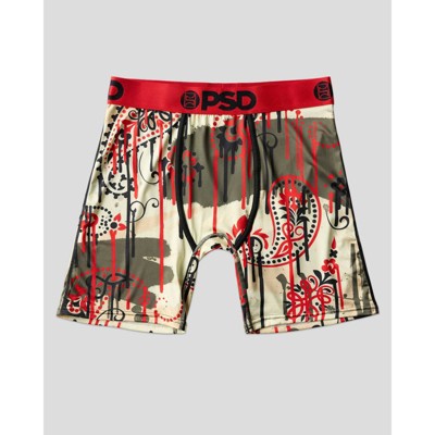 PSD Men's Paisley Print Briefs - Blue/Cream XXL