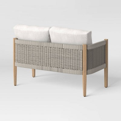 Pasadena Patio Loveseat Gray - Threshold designed with Studio McGee (LOCAL PICKUP ONLY)