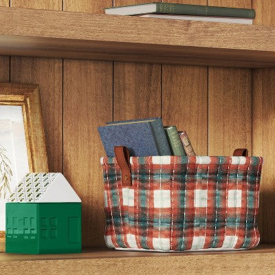 Quilted Stitch Decorative Basket Plaid - Threshold
