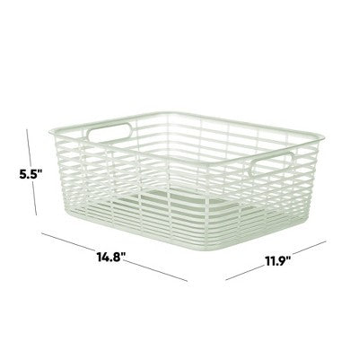 Aria Jelly Decorative Basket Medium Green - Brightroom