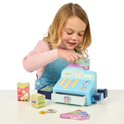 Bluey Role-Play Toy Cash Register - 17pk