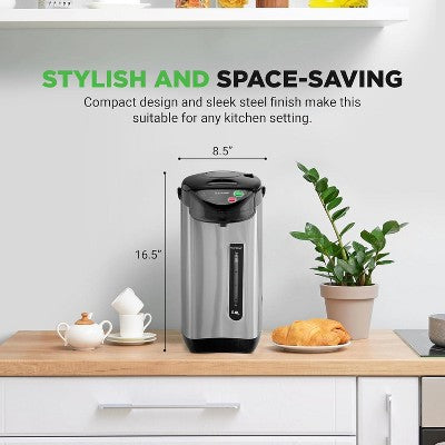NutriChef 5 Liter Electric Water Boiler & Warmer - Digital Hot Pot Water Kettle with 5 Temperature Settings and Safety Lock (LOCAL PICKUP ONLY)