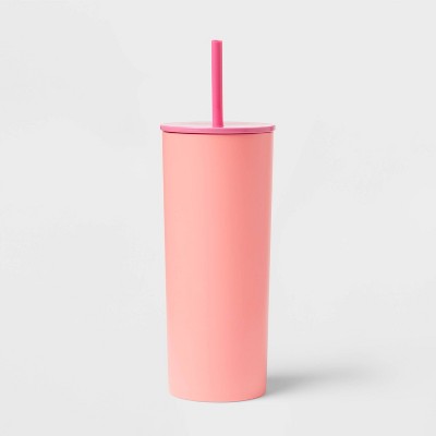 26oz Tumbler with Straw Coral - Sun Squad
