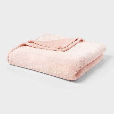 King Microplush Blanket Pink - Threshold